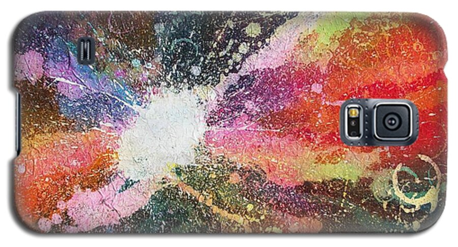 Physics Galaxy S5 Case featuring the painting A Star is Born by Carol Losinski Naylor