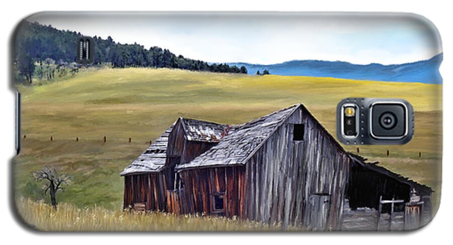 Montana Art Galaxy S5 Case featuring the painting A Time in Montana by Susan Kinney