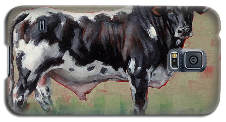 Bulls Galaxy S5 Case featuring the painting A Whole Lotta' Bull by Margaret Stockdale