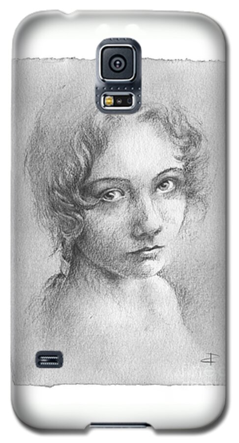 Portrait Galaxy S5 Case featuring the drawing Abigail by Paul Davenport