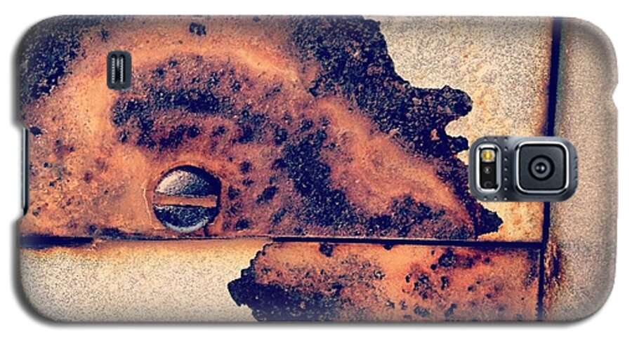 Abstract Galaxy S5 Case featuring the photograph Absract Rust by Christy Beckwith