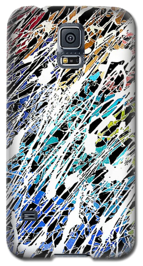 Abstract Galaxy S5 Case featuring the painting Abstract 1 by Shabnam Nassir
