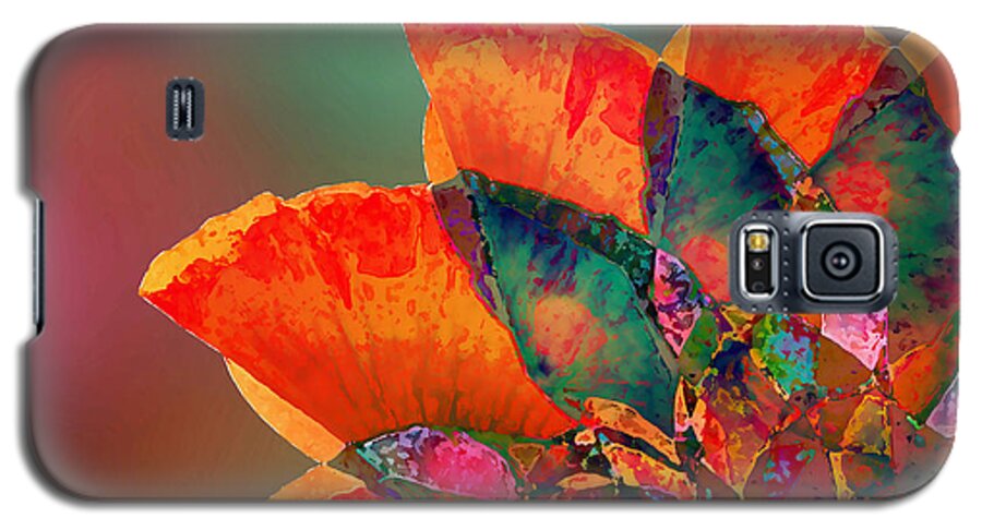 Flower Galaxy S5 Case featuring the digital art Abstract Flower by Klara Acel