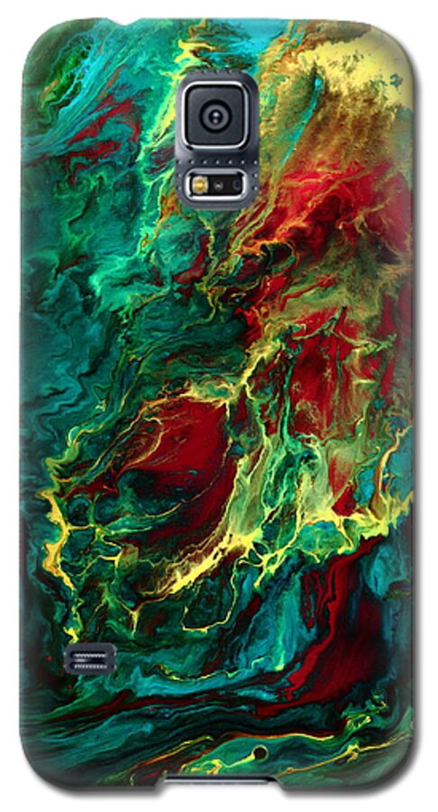 Landscape Galaxy S5 Case featuring the painting Abstract landscape by Serg Wiaderny