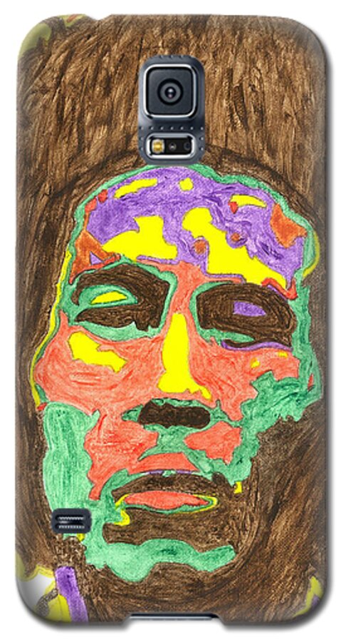 Afro Bob Marley Galaxy S5 Case featuring the painting Afro Bob Marley by Stormm Bradshaw