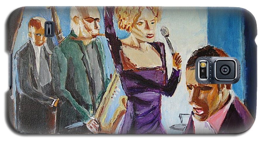 Music Galaxy S5 Case featuring the painting After Hours by Judy Kay