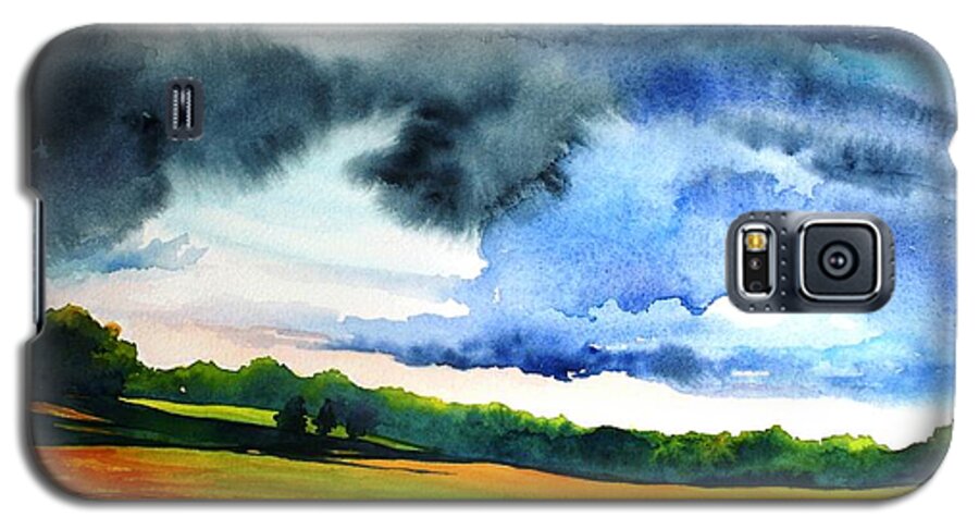 Storm Galaxy S5 Case featuring the painting After the Rain by Brenda Beck Fisher