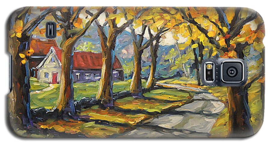 Canadian Landscape Created By Richard T Pranke Artiste Quebecois Galaxy S5 Case featuring the painting Afternoon Shadows by Prankearts by Richard T Pranke