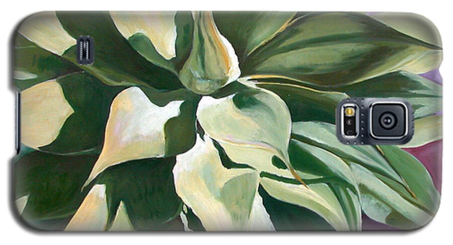 Agave Plant Galaxy S5 Case featuring the painting Agave 1 by Synnove Pettersen
