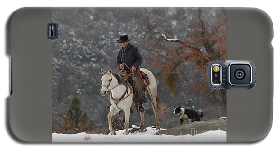 Horse Galaxy S5 Case featuring the photograph Ahwahnee Cowboy by Diane Bohna
