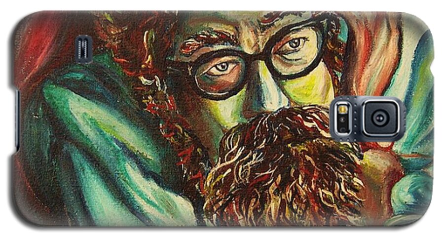 Allen Ginsberg Galaxy S5 Case featuring the painting Alan Ginsberg Poet Philosopher by Carole Spandau