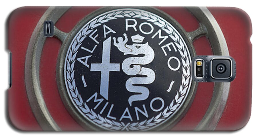 1961 Alfa Romeo Giulietta Sprint Veloce Series Ii Emblem Galaxy S5 Case featuring the photograph 1961 Alfa Romeo Giulietta Sprint Veloce Series II Emblem -1045c by Jill Reger