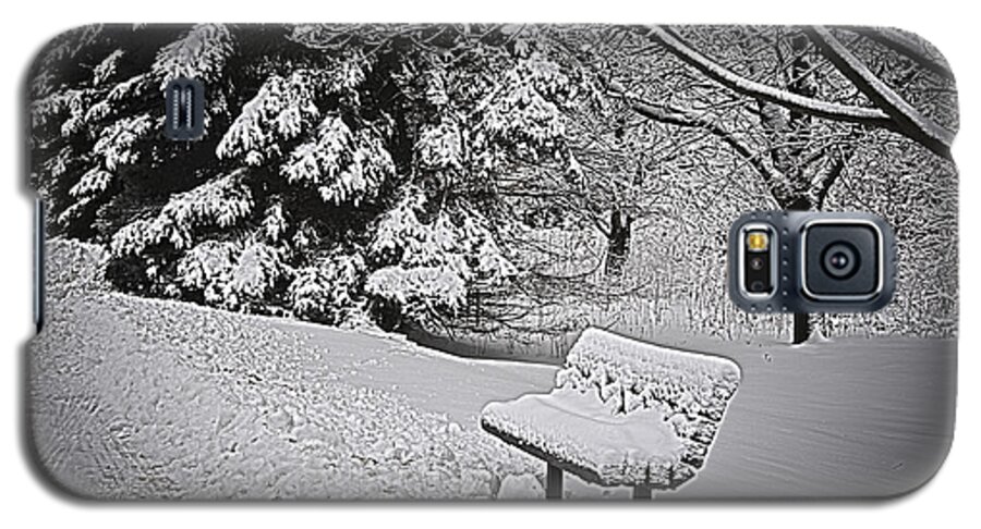 Bench Galaxy S5 Case featuring the photograph Alone in the park.... by Deborah Klubertanz