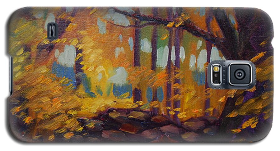 Berkshire Hills Paintings Galaxy S5 Case featuring the painting Along Windsor Road by Len Stomski