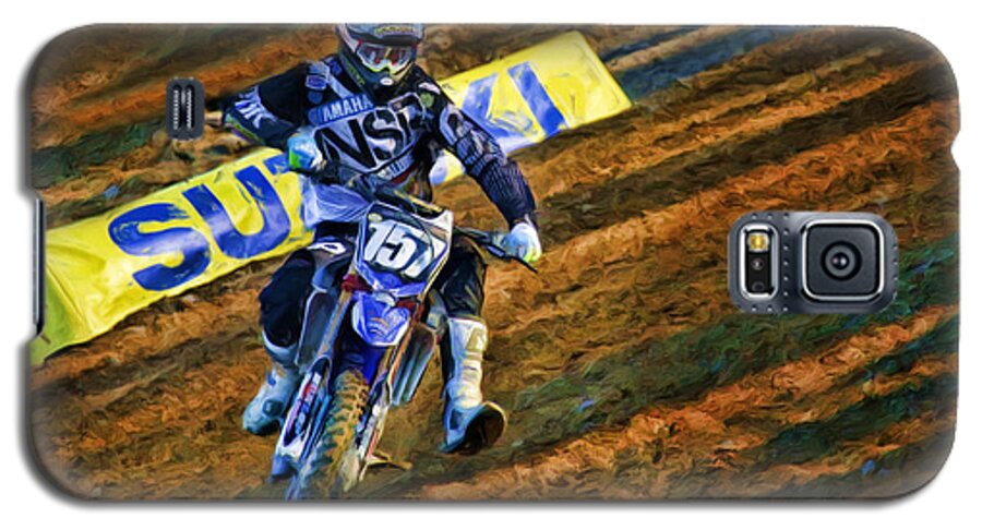 Ama 250sx Supercross Aaron Plessinger Galaxy S5 Case featuring the photograph AMA 250SX SuperCross Aaron Plessinger by Blake Richards