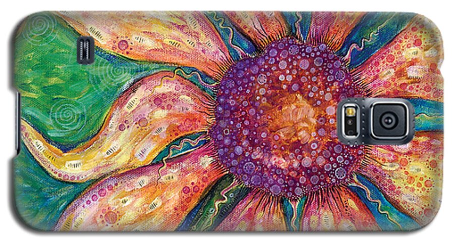 Floral Galaxy S5 Case featuring the painting Ambition by Tanielle Childers