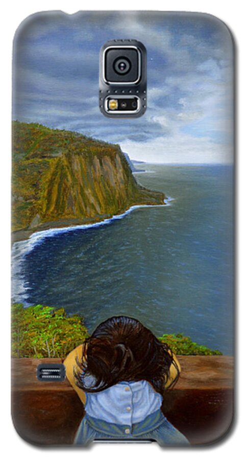 Little Girl Galaxy S5 Case featuring the painting Amelie-An 's World by Thu Nguyen
