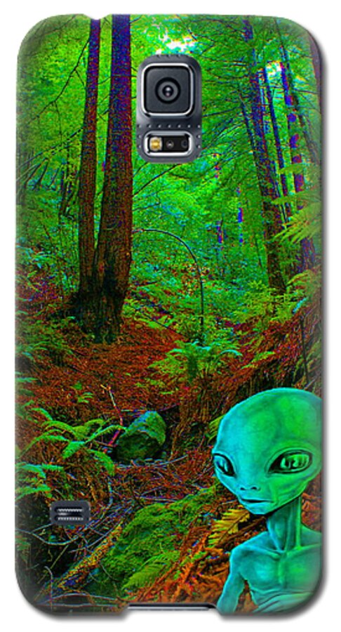 Alien Galaxy S5 Case featuring the photograph An Alien in a Cosmic Forest of Time by Ben Upham III