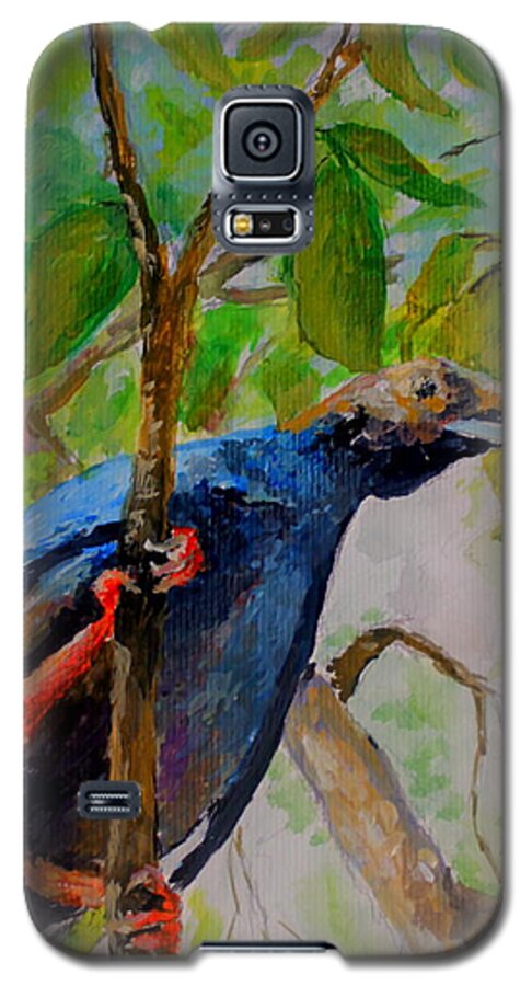 Bird Galaxy S5 Case featuring the painting Angel Bird of North Moluccas by Jason Sentuf