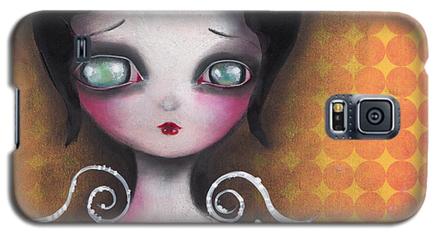 Angel Galaxy S5 Case featuring the painting Angel in Yellow by Abril Andrade