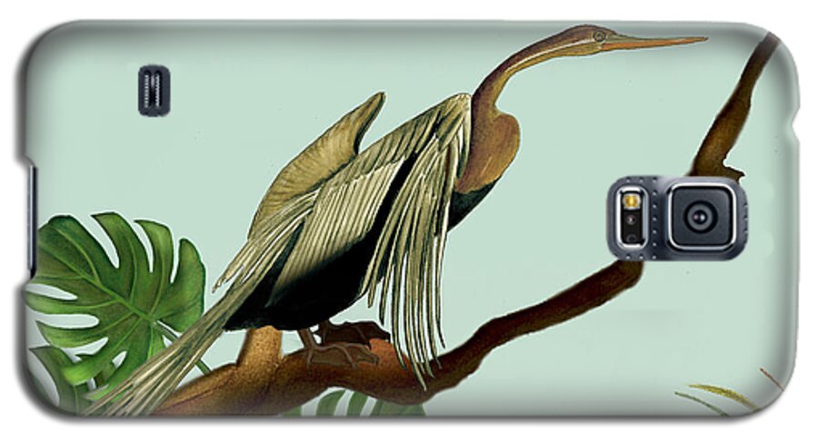 Anhinga Bird Galaxy S5 Case featuring the painting Anhinga Bird by Anne Beverley-Stamps