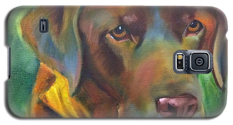 Dog Galaxy S5 Case featuring the painting Annie by Kaytee Esser