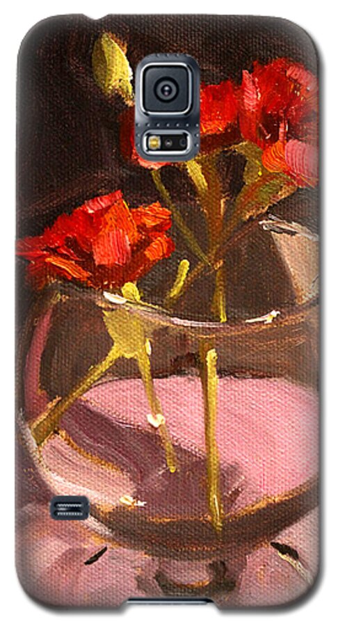 Anniversary Galaxy S5 Case featuring the painting Anniversary by Nancy Merkle