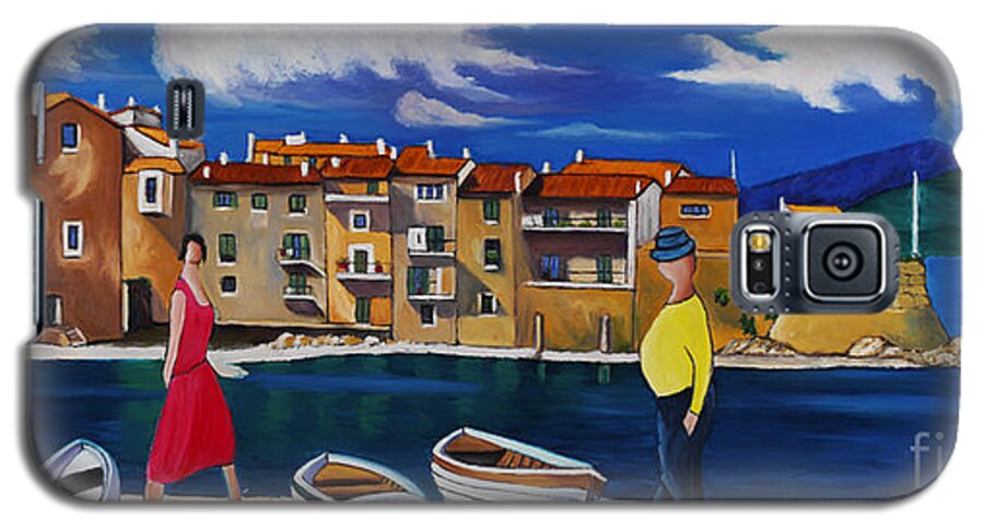 Antibes Galaxy S5 Case featuring the painting Antibes And French Cove by William Cain