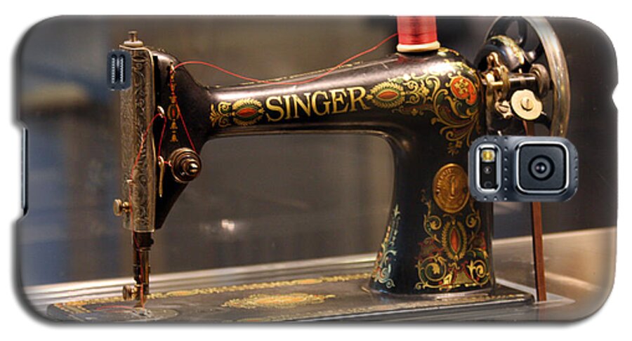 Singer Galaxy S5 Case featuring the photograph Antique Sewing Machine by Vadim Levin