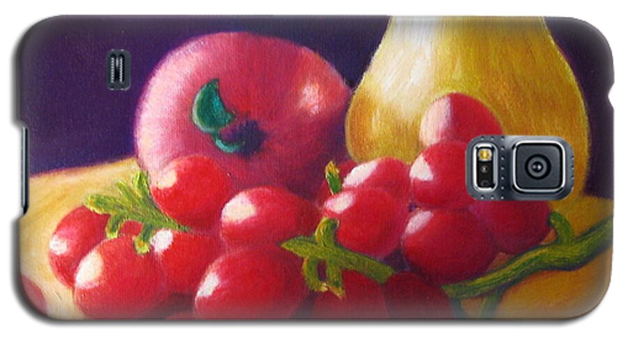 Apple Galaxy S5 Case featuring the photograph Apple Pear Grapes by Natalie Rotman Cote