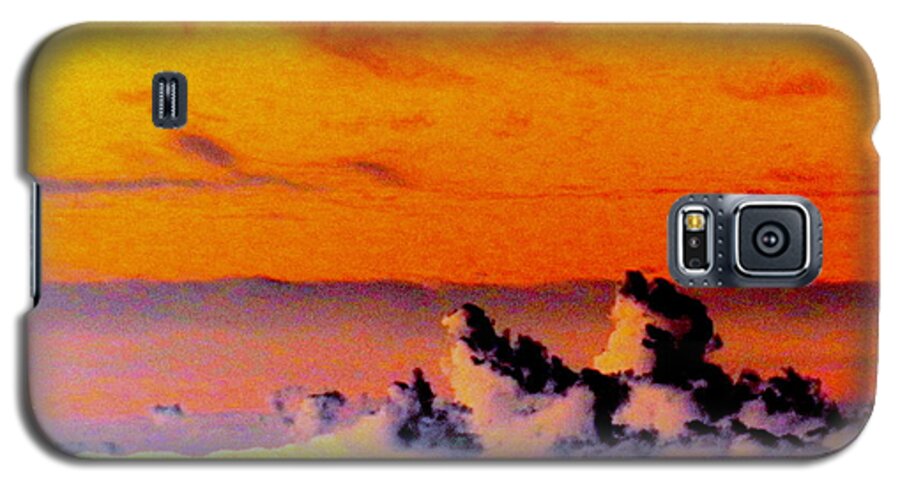 Apricot Galaxy S5 Case featuring the digital art Apricot sky by Barbara Leigh Art