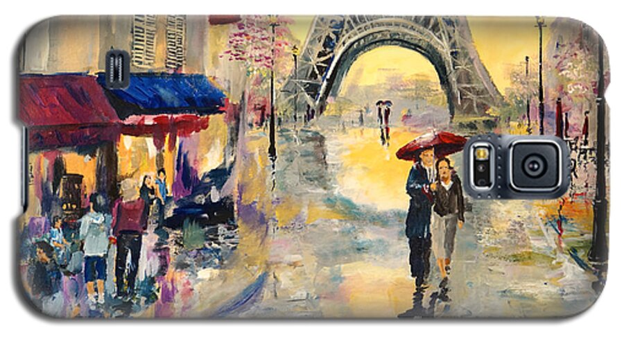 Paris Galaxy S5 Case featuring the painting April in Paris by Alan Lakin