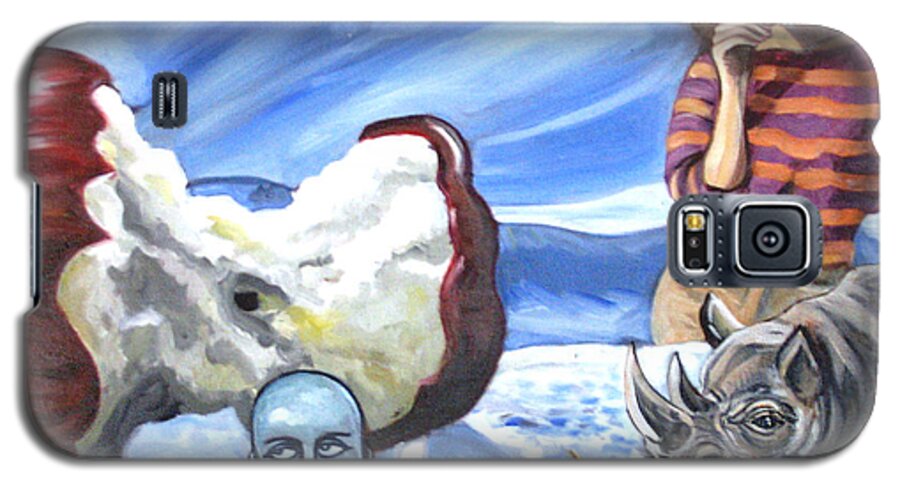 Penguin Galaxy S5 Case featuring the painting Arctic Soiree by John Ashton Golden