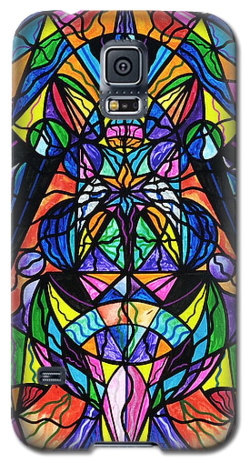 Arcturian Awakening Grid Galaxy S5 Case featuring the painting Arcturian Awakening Grid by Teal Eye Print Store