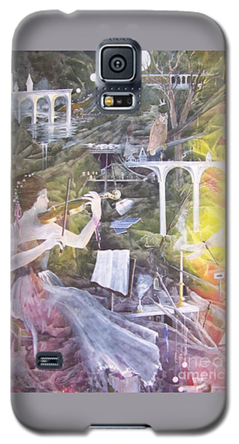 Girl Galaxy S5 Case featuring the painting Aubry's Nocturne by Jackie Mueller-Jones