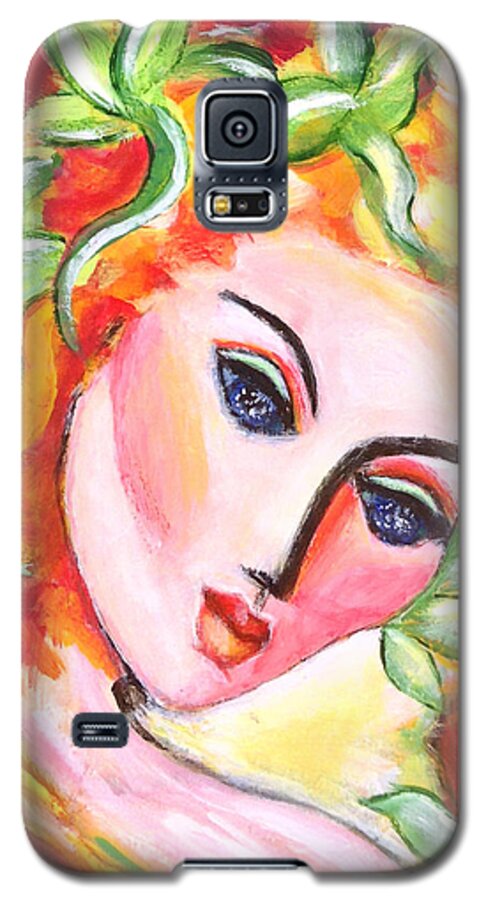 Fall Galaxy S5 Case featuring the painting Autumn by Anya Heller