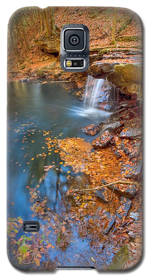Fall Leaves Galaxy S5 Case featuring the photograph Autumn Color In Pond by John Magyar Photography