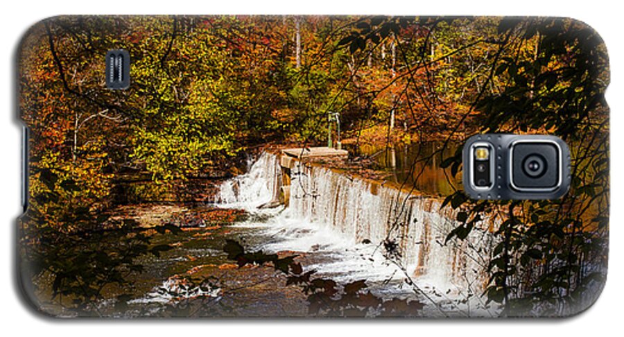 Autumn Trees On River Galaxy S5 Case featuring the photograph Autumn Trees On Duck River by Jerry Cowart