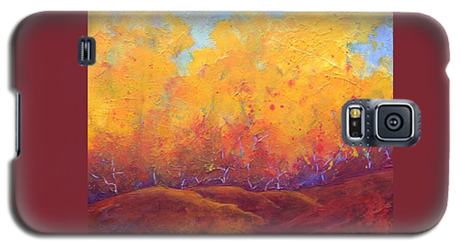 Autumn Galaxy S5 Case featuring the painting Autumn's Blaze by Nancy Jolley