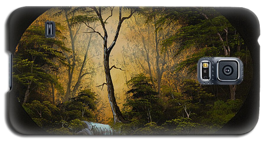 Landscape Galaxy S5 Case featuring the painting Forest Brook by Chris Steele
