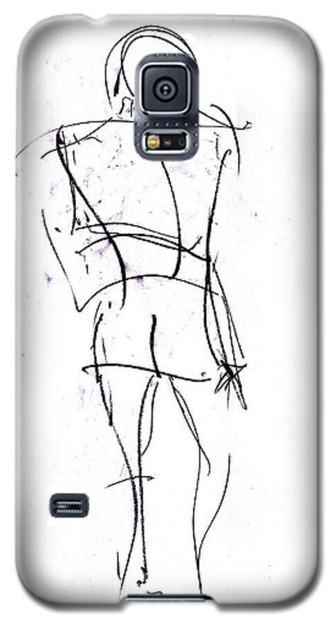 Figure Drawing Galaxy S5 Case featuring the painting Back by John Gholson