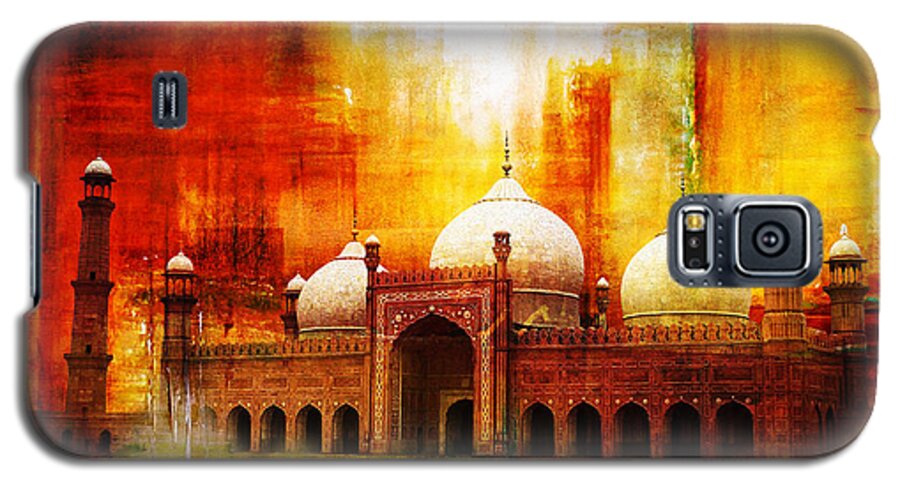 Pakistan Galaxy S5 Case featuring the painting Badshahi Mosque or The Royal Mosque by Catf