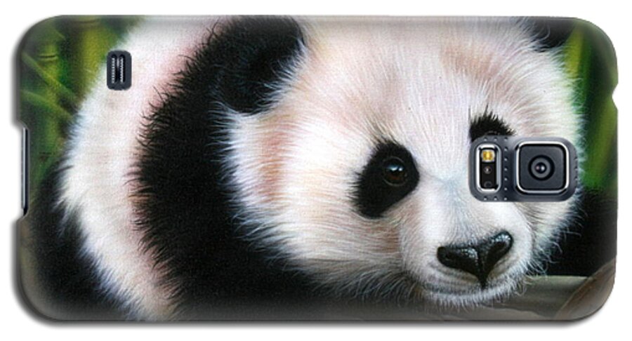 Panda Bear Galaxy S5 Case featuring the painting Balancing Act by Darren Robinson