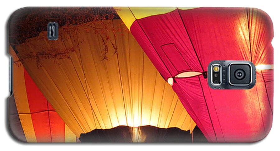 Flying Galaxy S5 Case featuring the photograph Balloons at Night by Laurel Powell