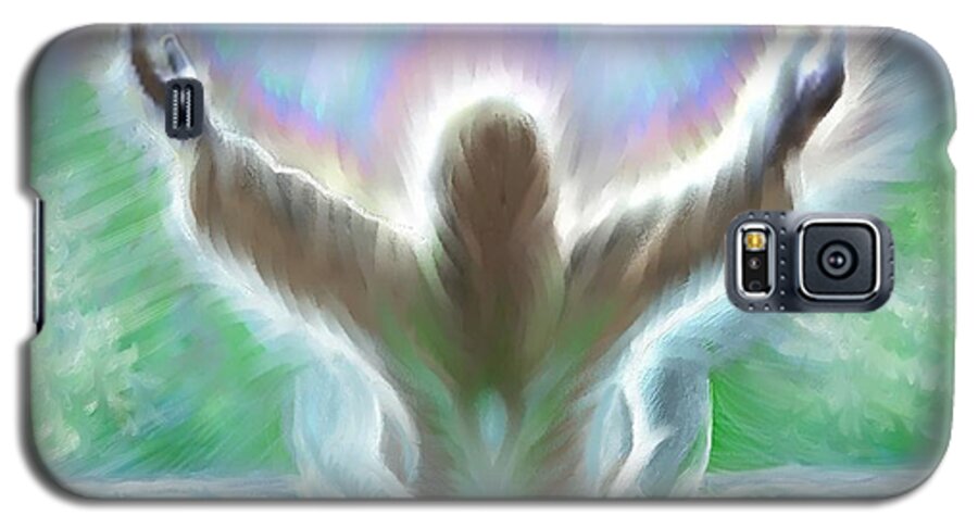 Yhwh Galaxy S5 Case featuring the painting Baptism of Yshuah by Hidden Mountain