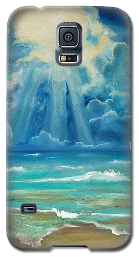 Beach Galaxy S5 Case featuring the pastel Beach by Robin Pedrero