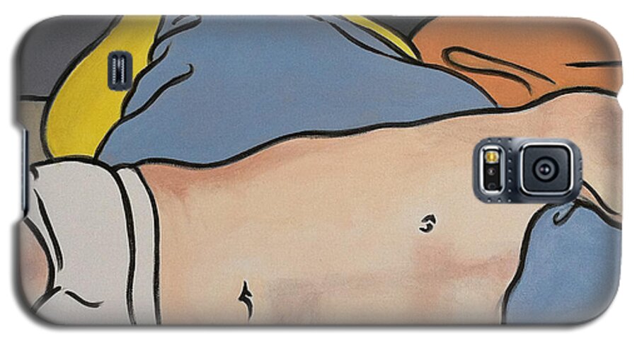 Nude Galaxy S5 Case featuring the painting Bedscape One-Thirty AM by Stan Magnan