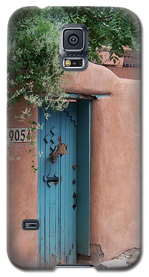 Santa Fe Galaxy S5 Case featuring the photograph Behind the Blue Door by Sylvia Thornton