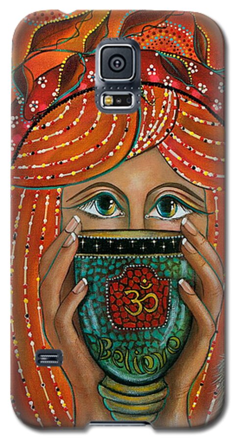 Aum Galaxy S5 Case featuring the painting OM by Deborha Kerr
