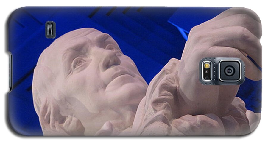 Benjamin Galaxy S5 Case featuring the photograph Ben Franklin in Blue I by Richard Reeve